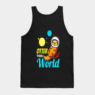 Otter This World Space Astronaut Spaceman Tank Top